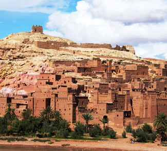 Morocco homes and temple
